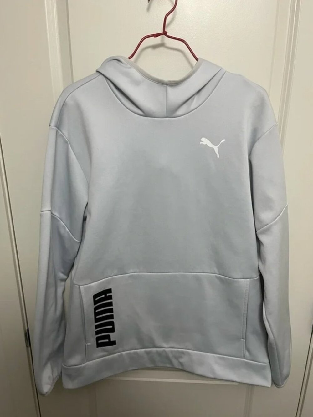 PUMA Men's Train All Day hoodie in the color Silver Mist in size M